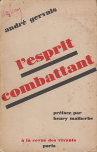 L'esprit combattant. Préface de Henry Malherbe.