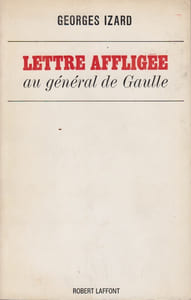 Lettre affligée au général de Gaulle.