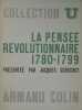 La Pensée révolutionnaire en France et en Europe, 1780-1799. Textes choisis et présentés.. GODECHOT (Jacques).