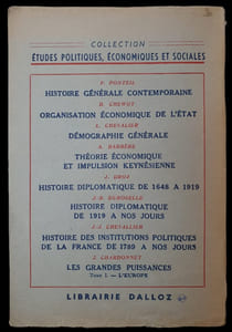 Histoire diplomatique de 1919 à nos jours.