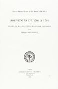 Souvenirs de 1760 à 1791. Edités pour la Société de l'Histoire de France par Philippe Bonnichon. par LA MONNERAYE (Pierre-Bruno-Jean de).