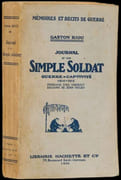 Journal d'un simple soldat. Guerre-captivité, 1914-1915. par RIOU (Gaston).