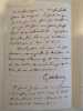 LETTRE AUTOGRAPHE SIGNÉE À CHARLES DE MORNAY: « [les barricades et le patriotisme] ne sont pas des muses faites pour inspirer ».. Eugène DELACROIX