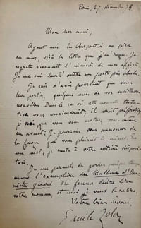 LETTRE AUTOGRAPHE SIGNÉE À SON « CHER AMI » [DURANTY]