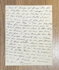 LETTRE AUTOGRAPHE SIGNÉE À ÉDITH PIAF