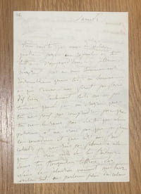 LETTRE AUTOGRAPHE À ALFRED DE VIGNY