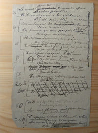 POÈME AUTOGRAPHE SIGNÉ