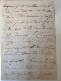 LETTRE AUTOGRAPHE SIGNÉE À VICTOR HUGO