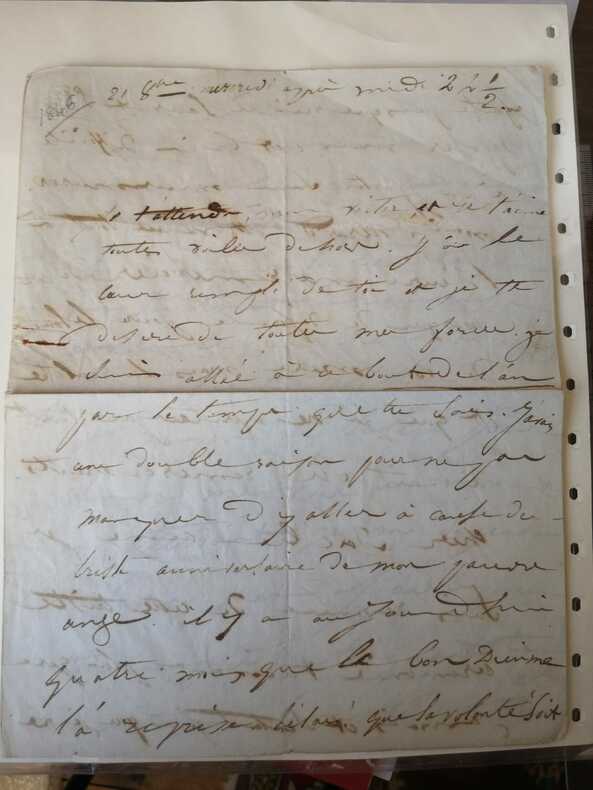 LETTRE AUTOGRAPHE SIGNÉE À VICTOR HUGO. DROUET (Juliette)