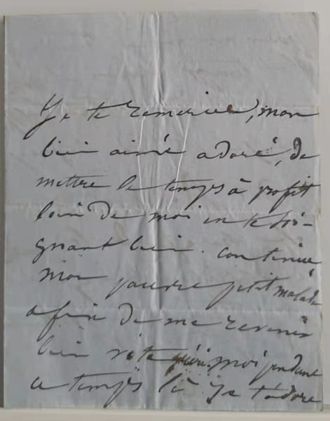 BILLET AUTOGRAPHE &Agrave; VICTOR HUGO. Juliette DROUET
