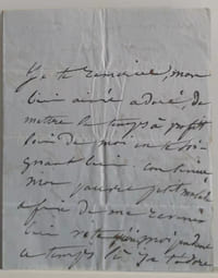 BILLET AUTOGRAPHE À VICTOR HUGO