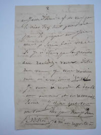 LETTRE AUTOGRAPHE SIGNÉE À VICTOR HUGO