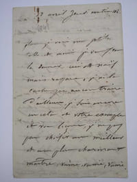 LETTRE AUTOGRAPHE SIGNÉE À VICTOR HUGO