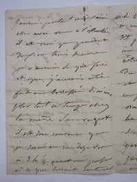 LETTRE AUTOGRAPHE SIGNÉE À VICTOR HUGO