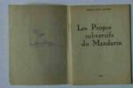 Les Propos subversifs du Mandarin 1. DOYON René-Louis