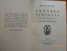 Lettres Persanes. Publiées avec une Introduction par Jacques Bainville.. MONTESQUIEU, Charles Louis de SECONDAT.