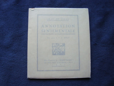 ANNOTATION SENTIMENTALE .. TINAN Jean de .