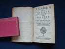 EXAMEN DE LA LIBERTE ORIGINAIRE DE VENISE .. LA CUEVA A. DE .