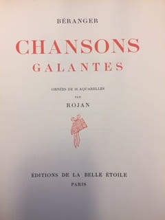 Chansons galantes. Béranger