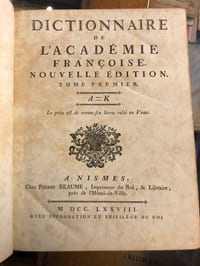 DICTIONNAIRE DE L'ACADÉMIE FRANÇAISE (2 tomes)
A-K; L-Z