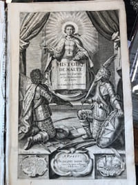 HISTOIRE DES CHEVALIERS DE L'ORDRE DE ST-JEAN DE JÉRUSALEM - HISTOIRE DE MALTE AVEC LES STATUTS ET LES ORDONNANCES DE L'ORDRE