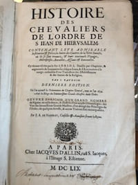 HISTOIRE DES CHEVALIERS DE L'ORDRE DE ST-JEAN DE JÉRUSALEM - HISTOIRE DE MALTE AVEC LES STATUTS ET LES ORDONNANCES DE L'ORDRE