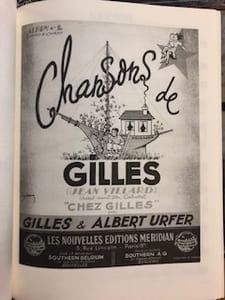LES CHANSONS DE GILLES - PAROLES ET MUSIQUES