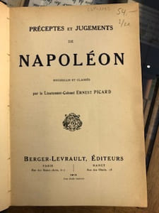 PRÉCEPTES ET JUGEMENTS DE NAPOLÉON