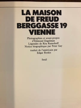La maison de Freud, Berggasse 19, Vienne. Edmund Engelman