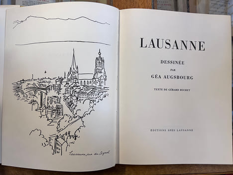 Lausanne dessinée par Géa Augsbourg. Gérard Buchet
