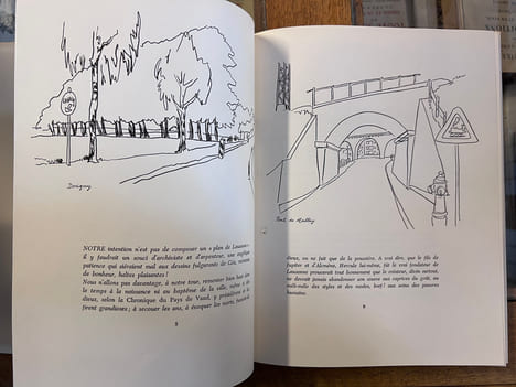 Lausanne dessinée par Géa Augsbourg. Gérard Buchet