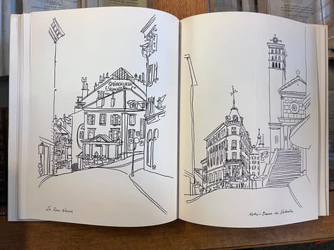 Lausanne dessinée par Géa Augsbourg. Gérard Buchet