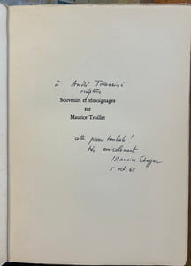 SOUVENIRS ET TÉMOIGNAGES PUBLIÉS À LA MÉMOIRE DE MAURICE TROILLET