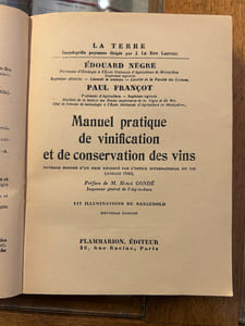 MANUEL PRATIQUE DE VINIFICATION ET DE CONSERVATION DES VINS