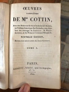 OEUVRES COMPLÈTES DE MME COTTIN (12 volumes)