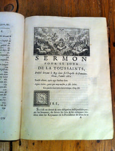 PANEGYRIQUES ET AUTRES SERMONS préchez par Messire Esprit Fléchier, Evesque de Nismes, cy-devant Aumônier Ordinaire de Madame La Dauphine.