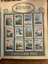 Chocolats Peter Cailler's Kohler Nestlé's, album timbres COMPLET!