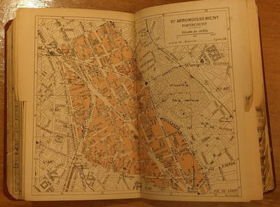 Plan de Paris par arrondissement - Bois de Boulogne Métropolitain - Avec Répertoire