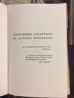 Joux-Perret Valanvron et autres pâturages . Arthur Nicolet