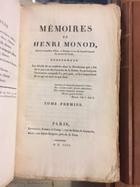 Mémoires de Henri Monnod, Ancien Conseiller d'État, et Membre à vie du Grand Conseil du Canton de Vaud