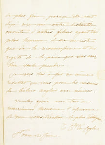LETTRE AUTOGRAPHE signée "Z. Ctesse Du Cayla", adressée à "Monsieur Robicher, à Estrée par Aire-sur-la-Lys, Dépt. du Pas-de-Calais", localisée et datée "St Ouen, 21 juin [1828]". 
