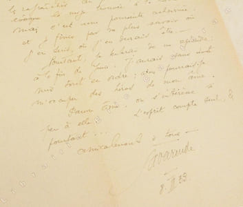LETTRE AUTOGRAPHE signée, datée «8.III.[19]53 ».