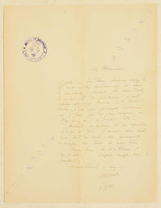 LETTRE AUTOGRAPHE signée, datée «8.III.[19]53 ».