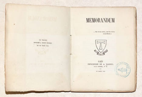 MEMORANDUM. . BARBEY D'AUREVILLY (Jules).