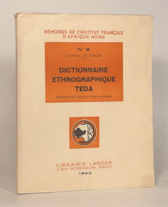 DICTIONNAIRE ETHNOGRAPHIQUE TEDA, précédé d'un lexique français-Téda. 