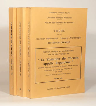 LA VISITATION DU CHEMIN APPELLE REGORDANE (ancienne route de Montpellier et Nîmes à Alès et au Puy). . GIRAULT (Marcel).