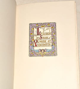 LA LÉGENDE DES SAINTES OLIVERIE ET LIBERETTE. Illustrations en couleurs de Gustave-Adolphe MOSSA. 