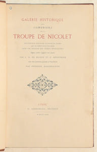 GALERIE HISTORIQUE DES COMEDIENS DE LA TROUPE DE NICOLET. Notices sur certains acteurs et mimes qui se sont fait un nom dans les annales des scènes secondaires depuis 1760 jusqu'à nos jours. Avec des portraits gravés à l'eau-forte par Fréd. Hillemacher. 