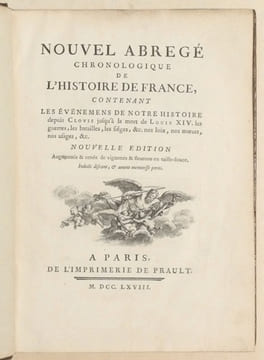 NOUVEL ABRÉGÉ CHRONOLOGIQUE DE L'HISTOIRE DE FRANCE, contenant les événemens de notre Histoire, depuis Clovis jusqu'à la mort de Louis XIV, les ...