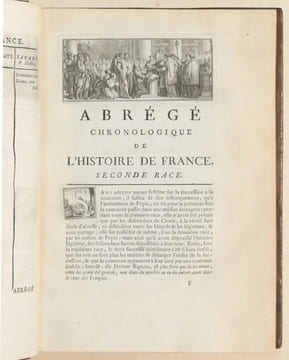 NOUVEL ABRÉGÉ CHRONOLOGIQUE DE L'HISTOIRE DE FRANCE, contenant les événemens de notre Histoire, depuis Clovis jusqu'à la mort de Louis XIV, les ...